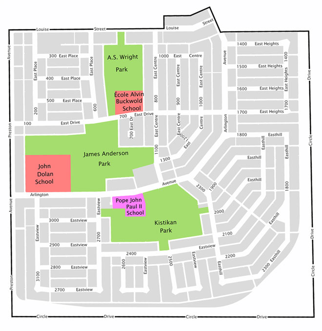Map of Eastview